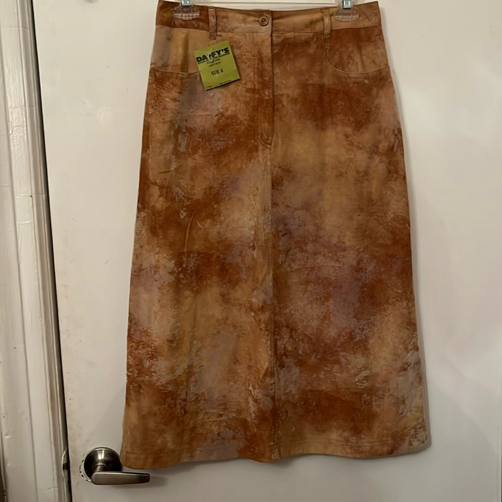 Modee vintage skirt,faux suede.Made in Germany.